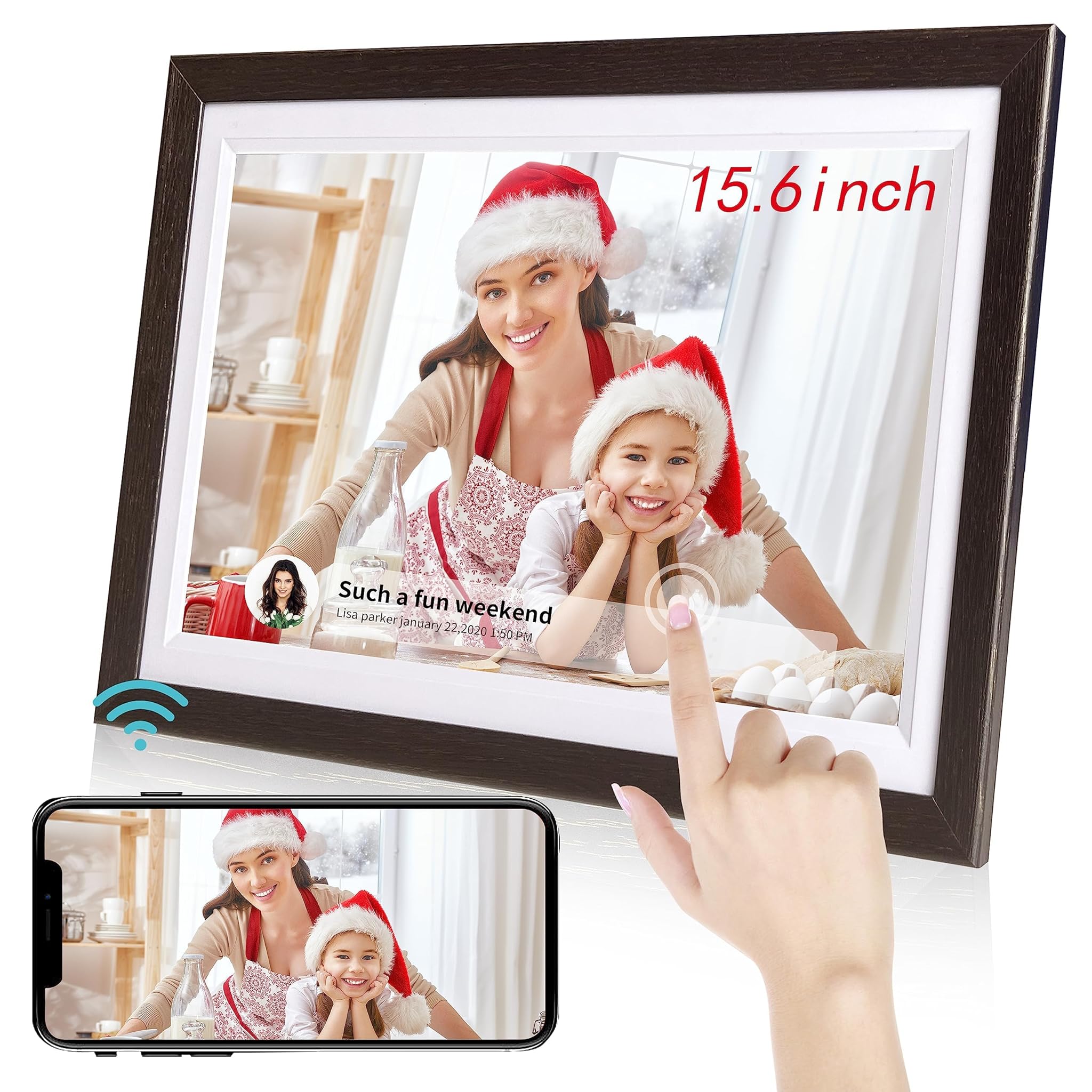 Tibuta Cornice Digitale WLAN 15,6" IPS Touch Screen