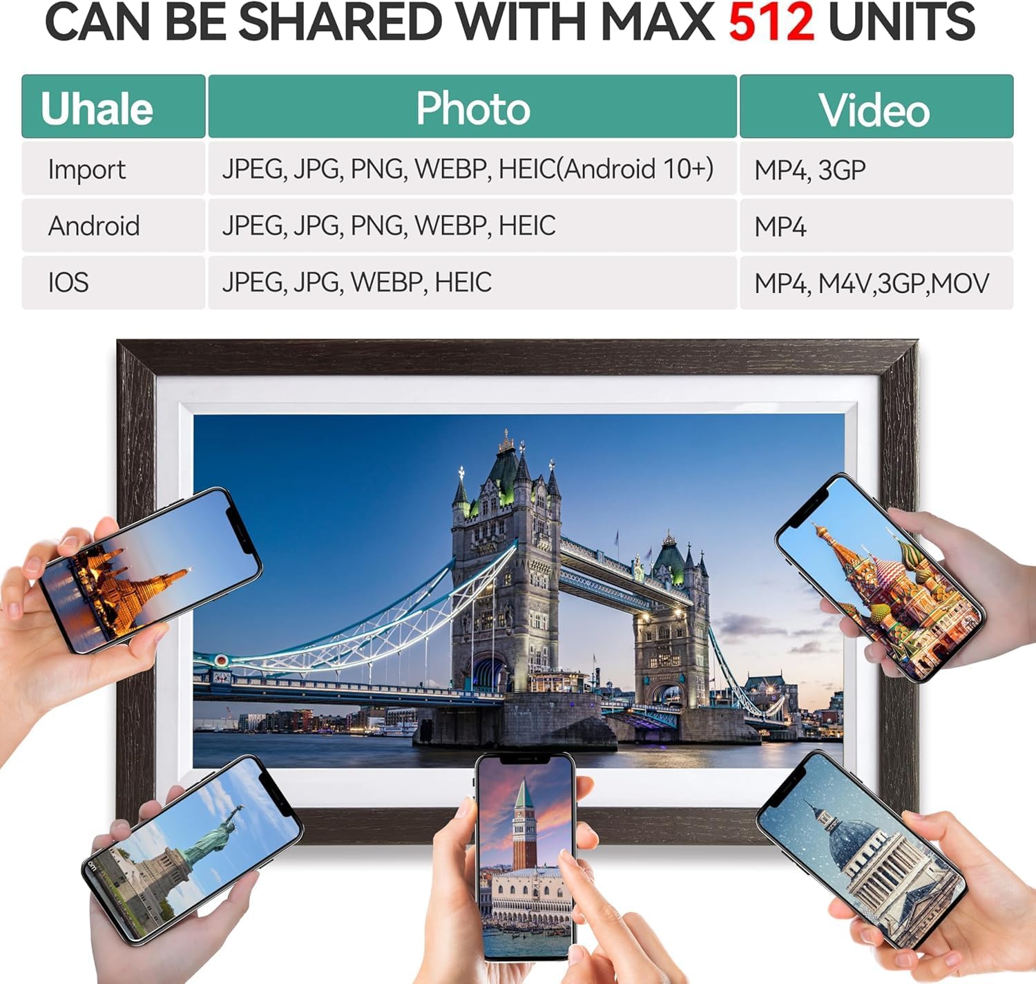 Tibuta Cornice Digitale WLAN 15,6" IPS Touch Screen - immagine 5