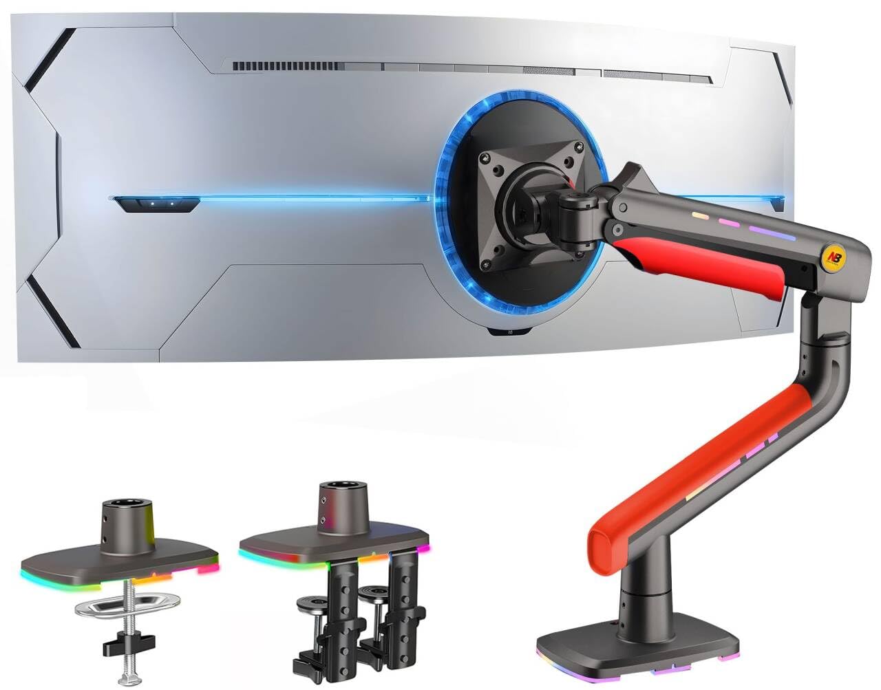 Nb Ergonomic RGB - Braccio per Monitor 32-60 pollici