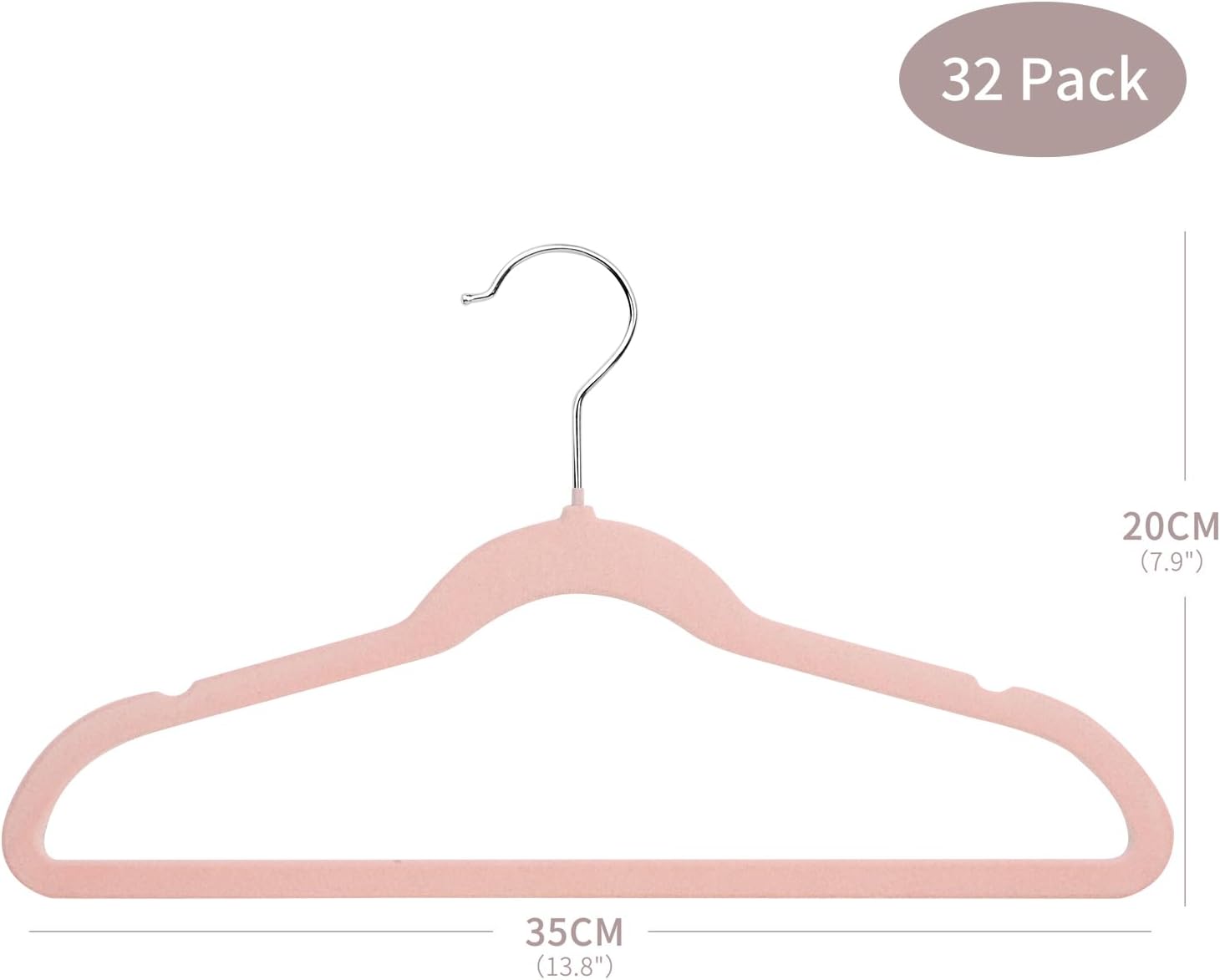 Mangotree Grucce Velluto per Bambini 35cm (32 pezzi, Rosa) - immagine 2