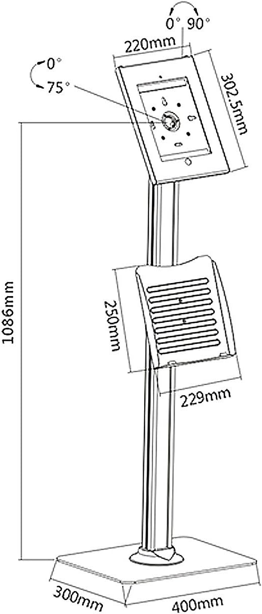 Maclean MC-724 - Supporto Staffa da Pavimento per Tablet - immagine 2