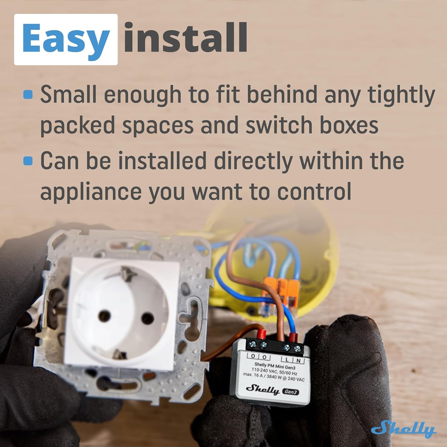 Shelly PM Mini Gen 3 - Smart Power Meter 1 Canale 16A (4 pz) - immagine 4