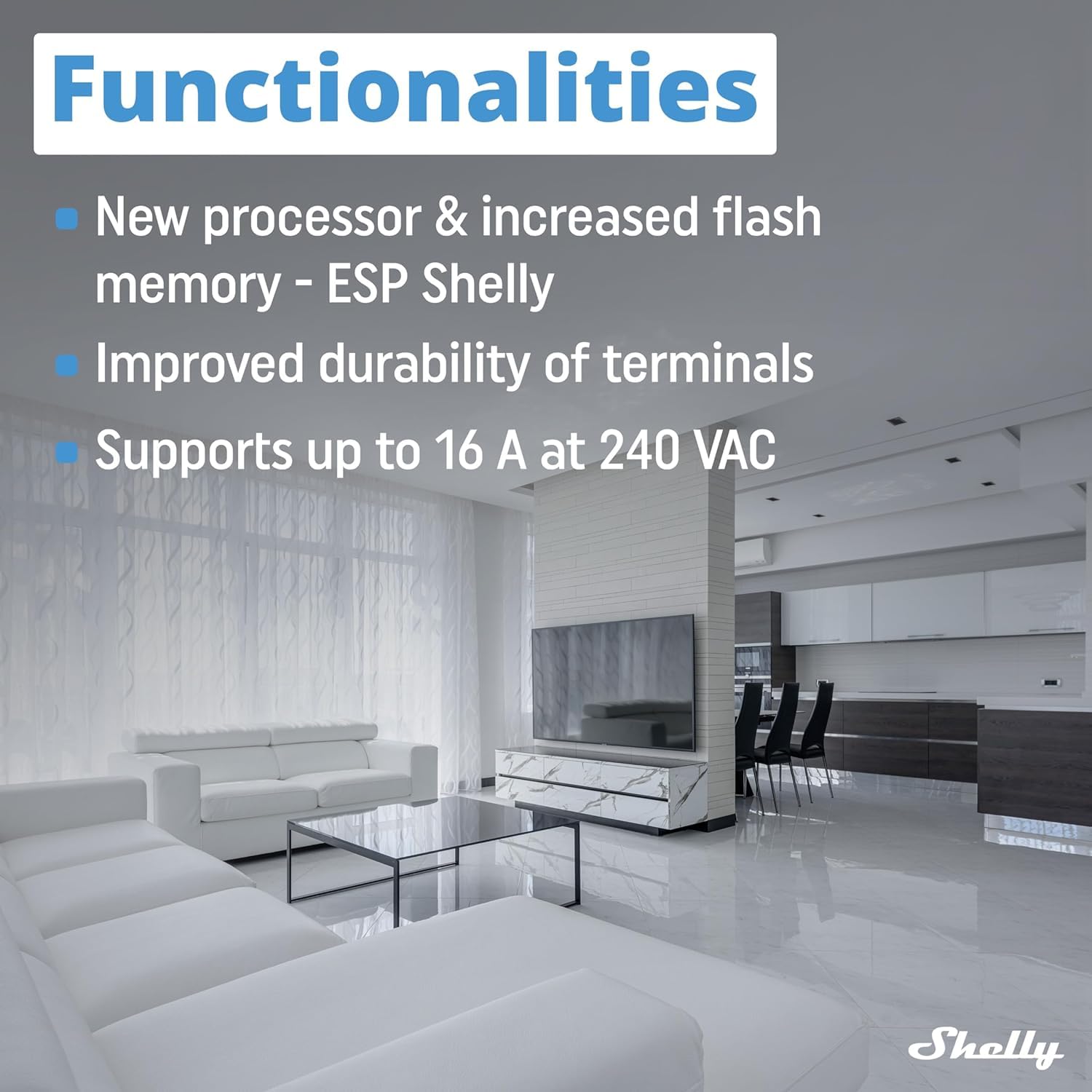 Shelly PM Mini Gen 3 - Smart Power Meter 1 Canale 16A (4 pz) - immagine 5