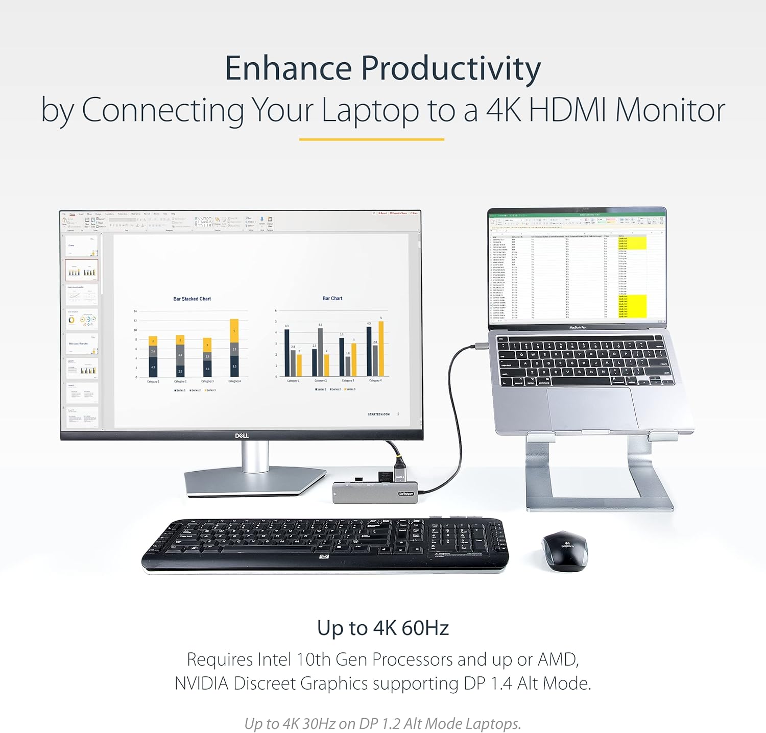 Startech.com Adattatore Multiporta USB C con Cavo 30cm - immagine 3