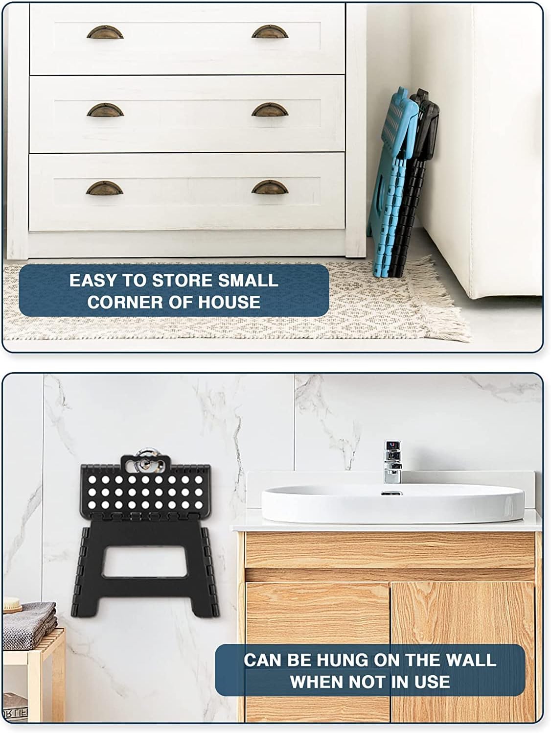 House Day Sgabello Pieghevole 22CM Nero - immagine 2