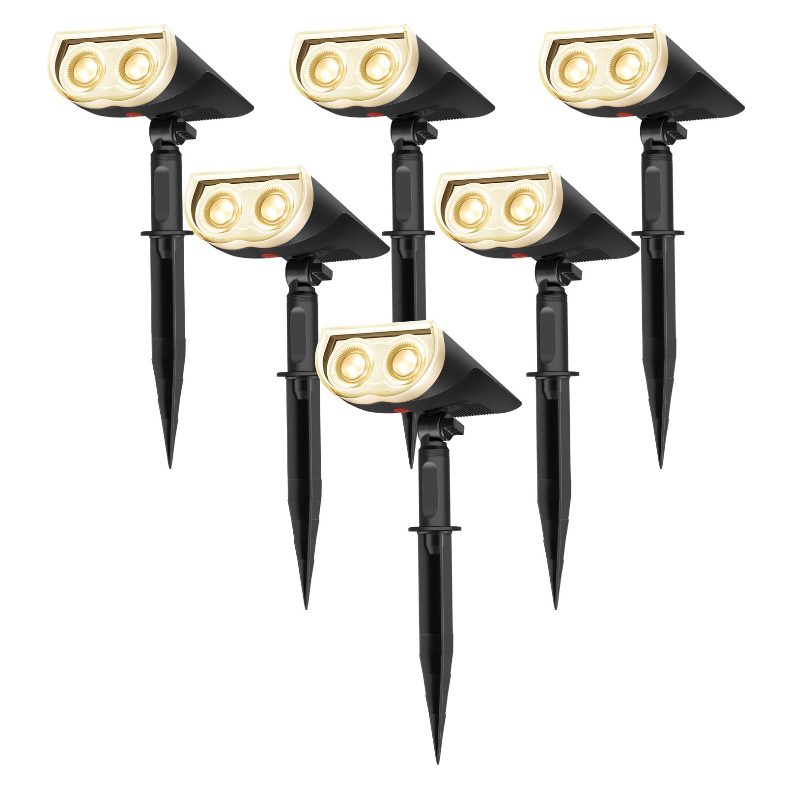 Linkind Luci Solari da Giardino 6 Pack 3000K 350Lm