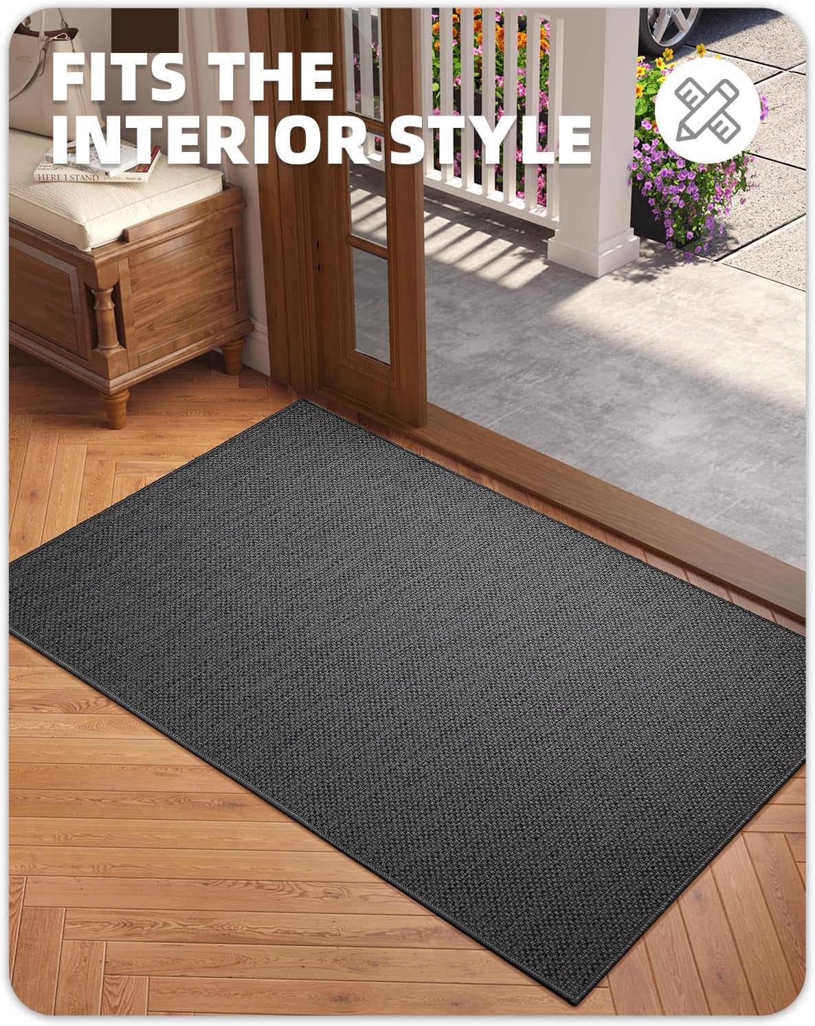 Color G Zerbino Ingresso Antiscivolo 65x120cm, Grigio - immagine 7