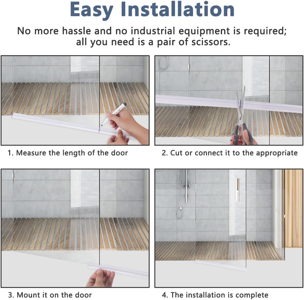 Flintronic Guarnizione Doccia Sottoporta 40cm (2 Pezzi) - immagine 5