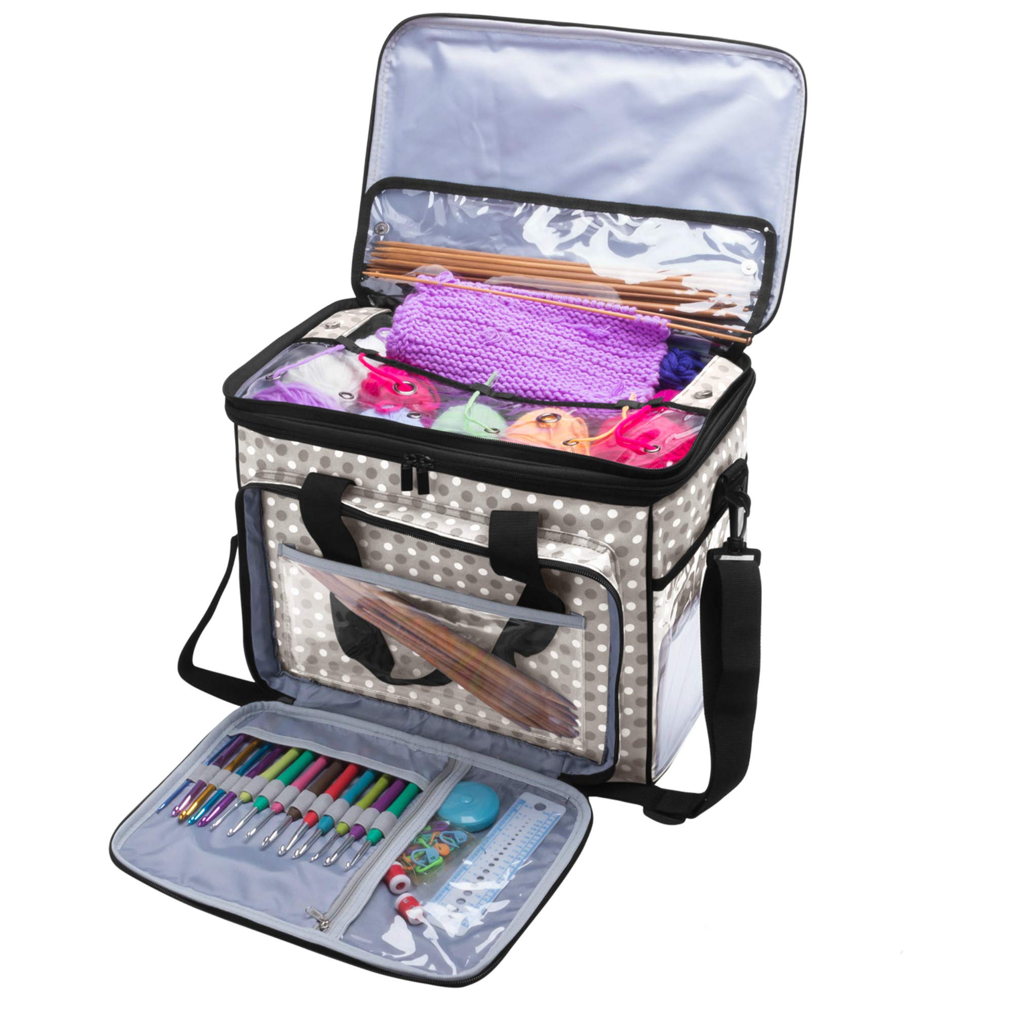 Teamoy Custodia per Filati, Borsa a Maglia Grande