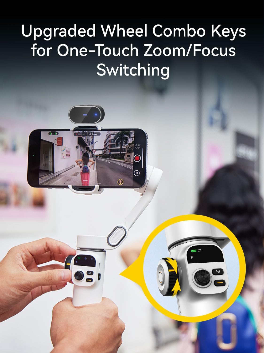 Aochuan Stabilizzatore Cardanico 3 Assi iPhone con Sensore AI - immagine 6