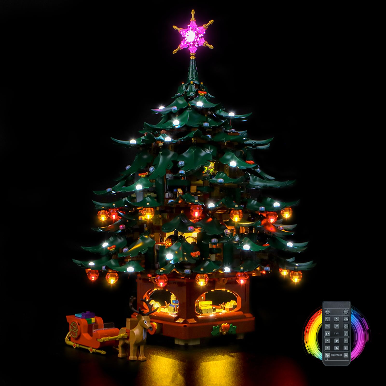 Kit di illuminazione a LED per Lego 41843 Albero di Natale da costruire in famiglia (modello Lego non incluso), giocattolo creativo, accessorio decorativo