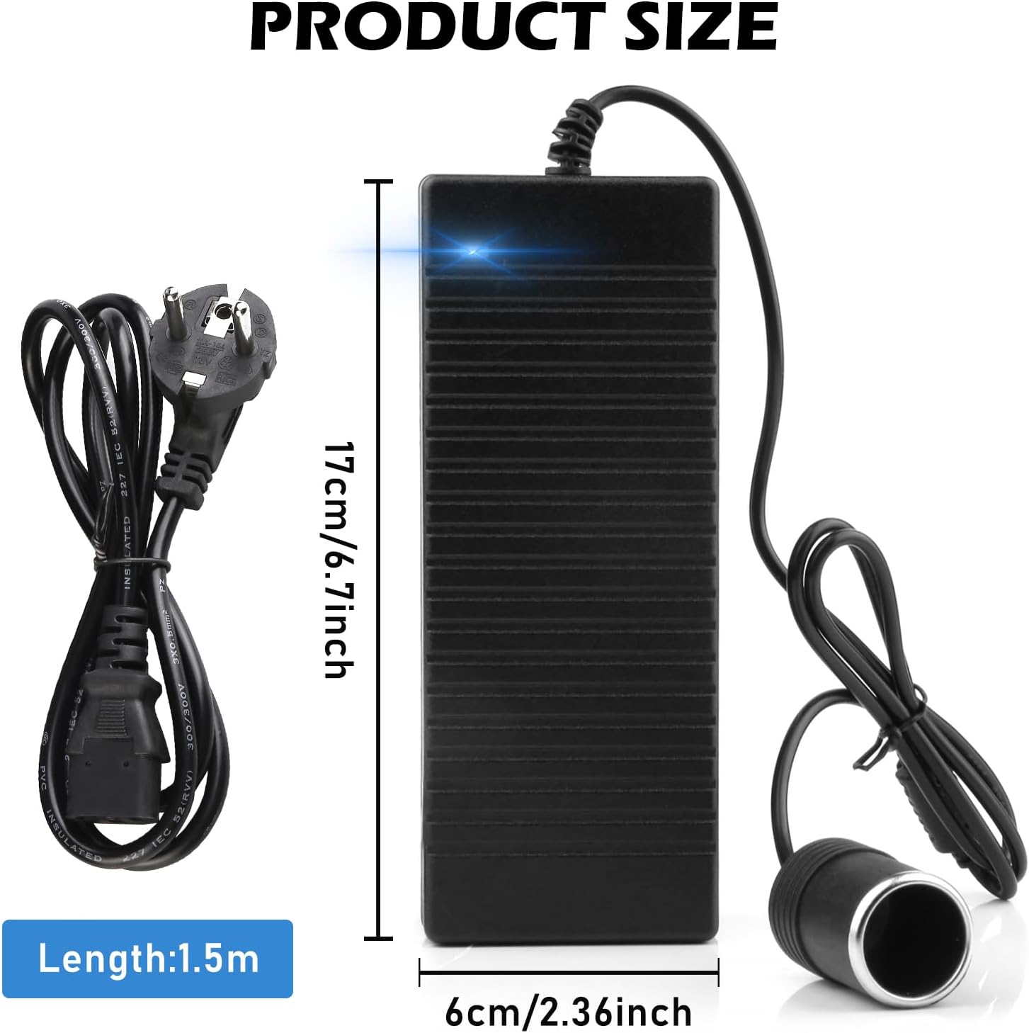 Vegena Adattatore Alimentazione Auto 220V a 12V 15A - immagine 2