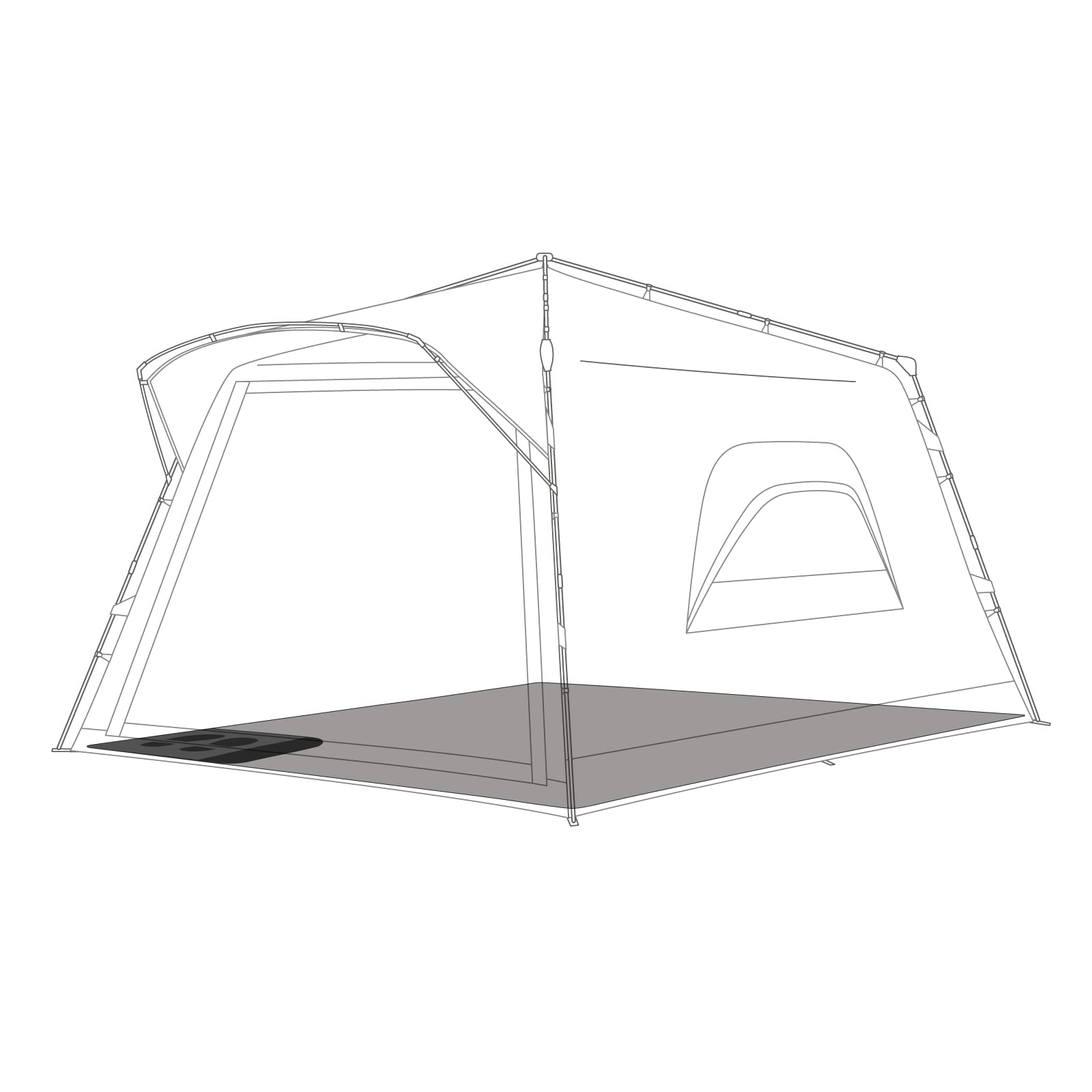 Comfort Carpet Tappeto per Tenda con Vano Scarpe Integrato