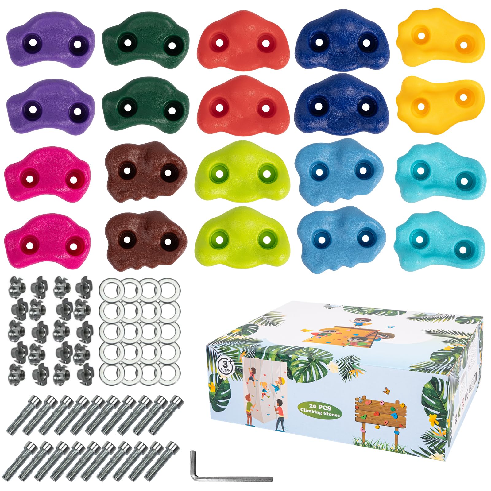 Prese Arrampicata per Bambini 10 Colori