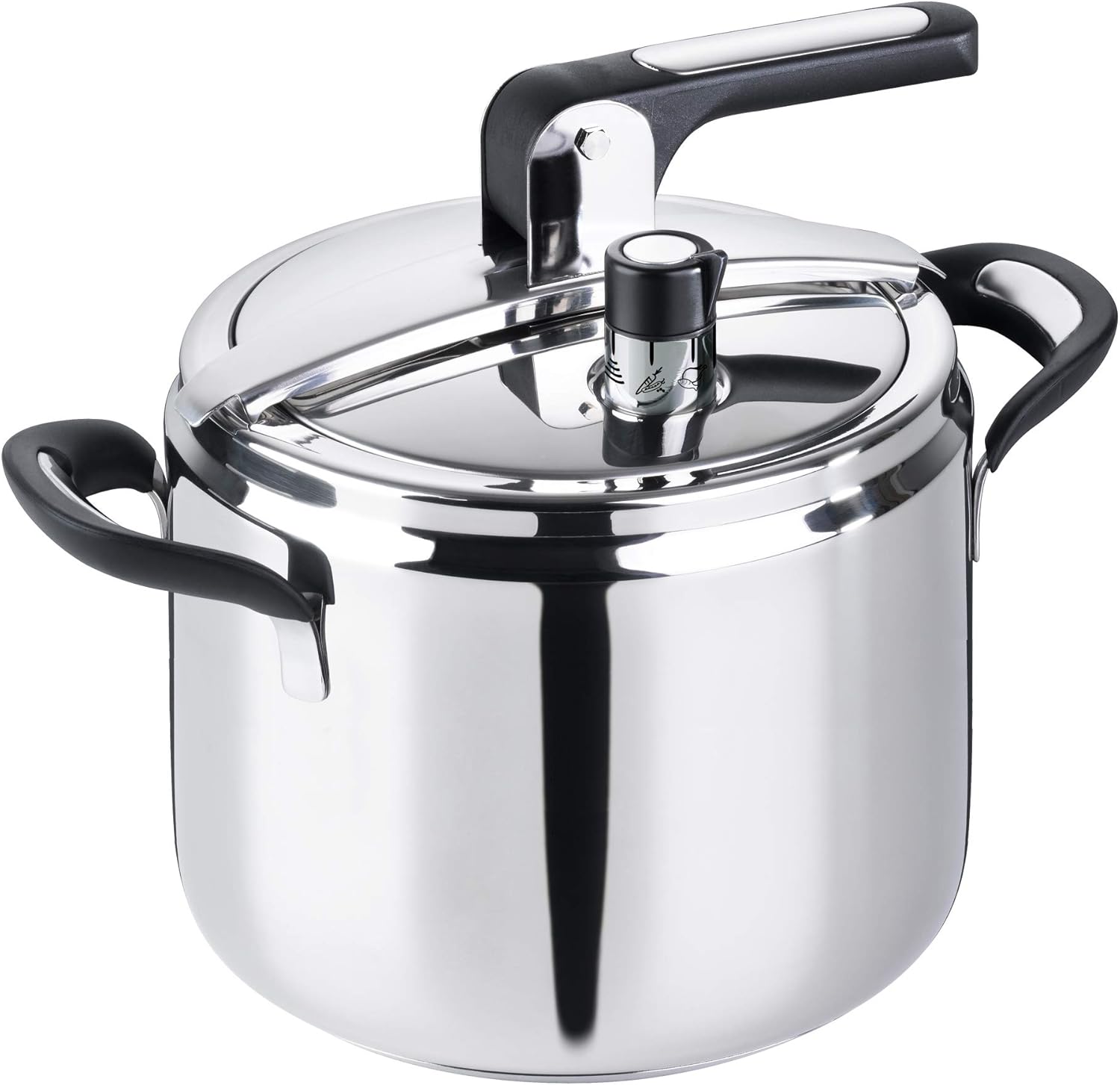 Barazzoni Pentola a Pressione Silicon PRO 7lt, Acciaio Inox