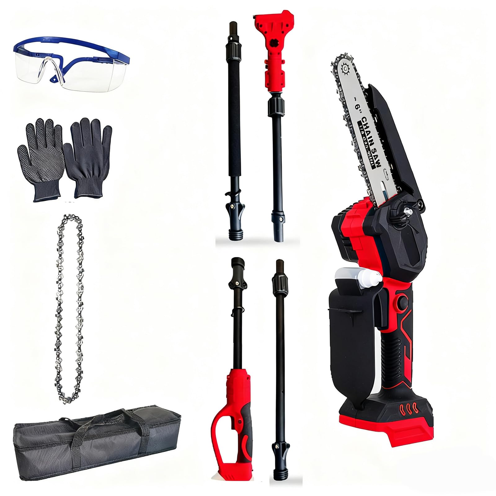 Sega da Potatura Telescopica 2 in 1 Senza Fili 6 Pollici