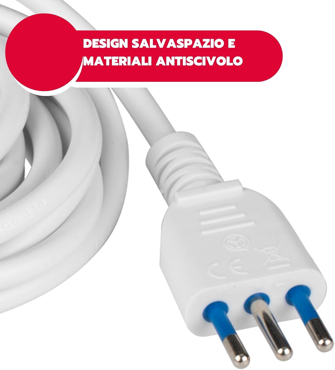 POLYPOOL Prolunga Elettrica 3 Metri, Bianca - immagine 2