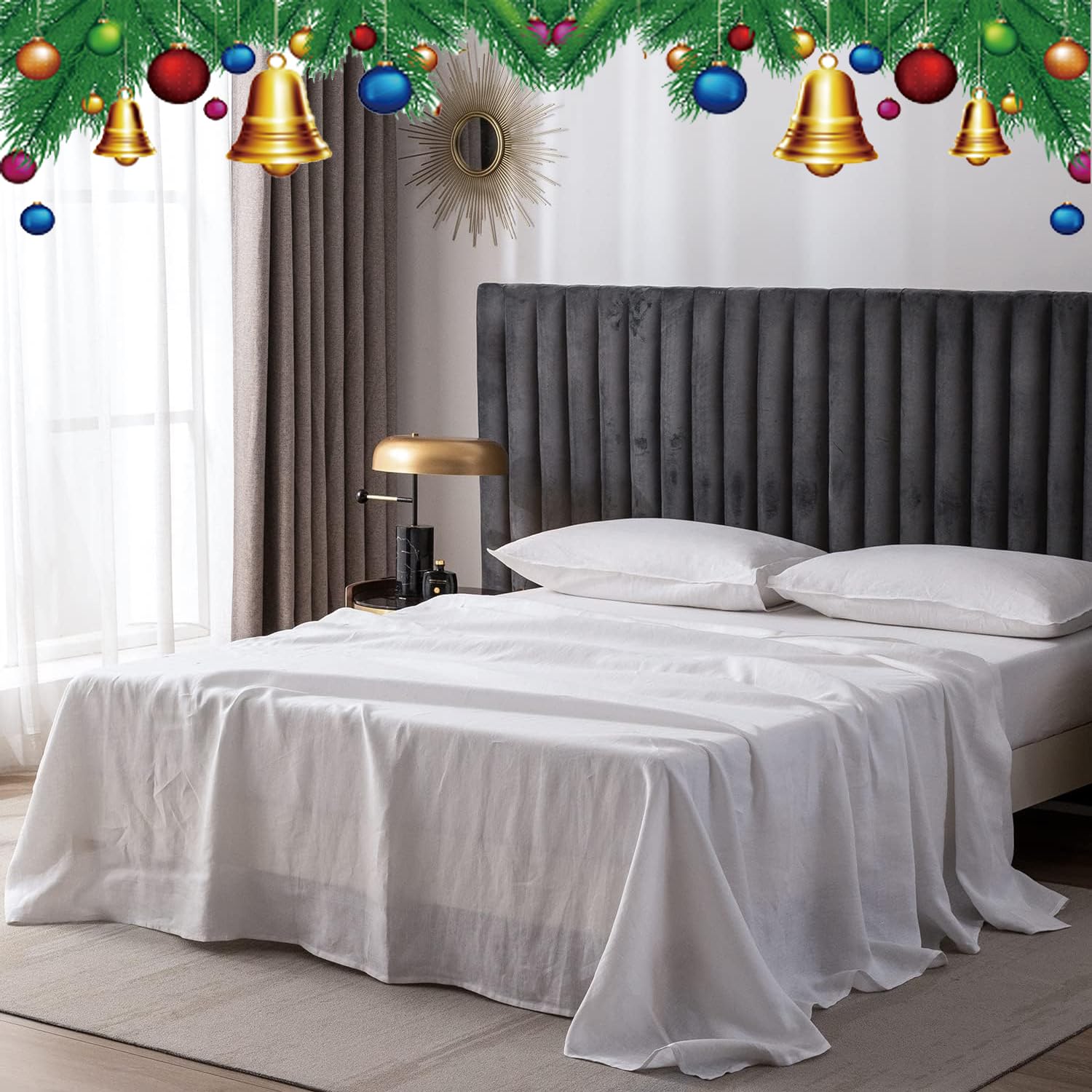 Chuffed Lenzuolo Singolo 100% Lino Lavabile 250x275 cm