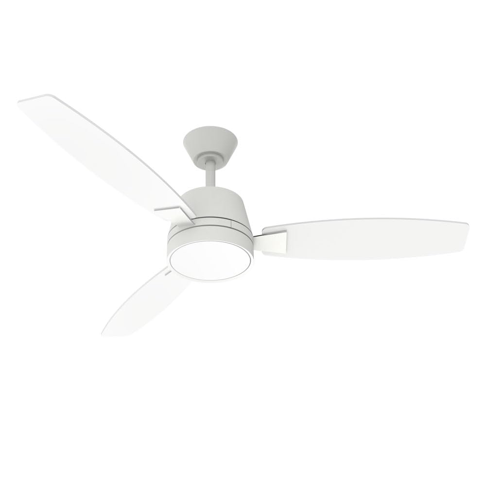 Voltshine Ventilatore da Soffitto LED Bianco Bass