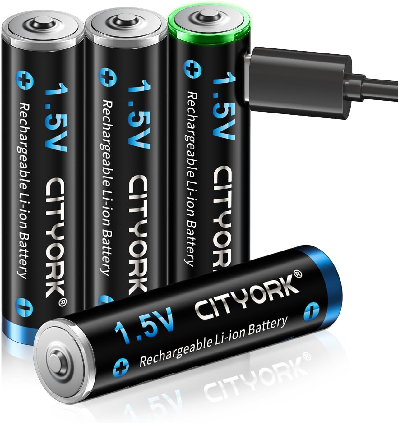 Cityork Batterie Ricaricabili AAA 1,5V Li-ion (4 Pezzi) - immagine 1