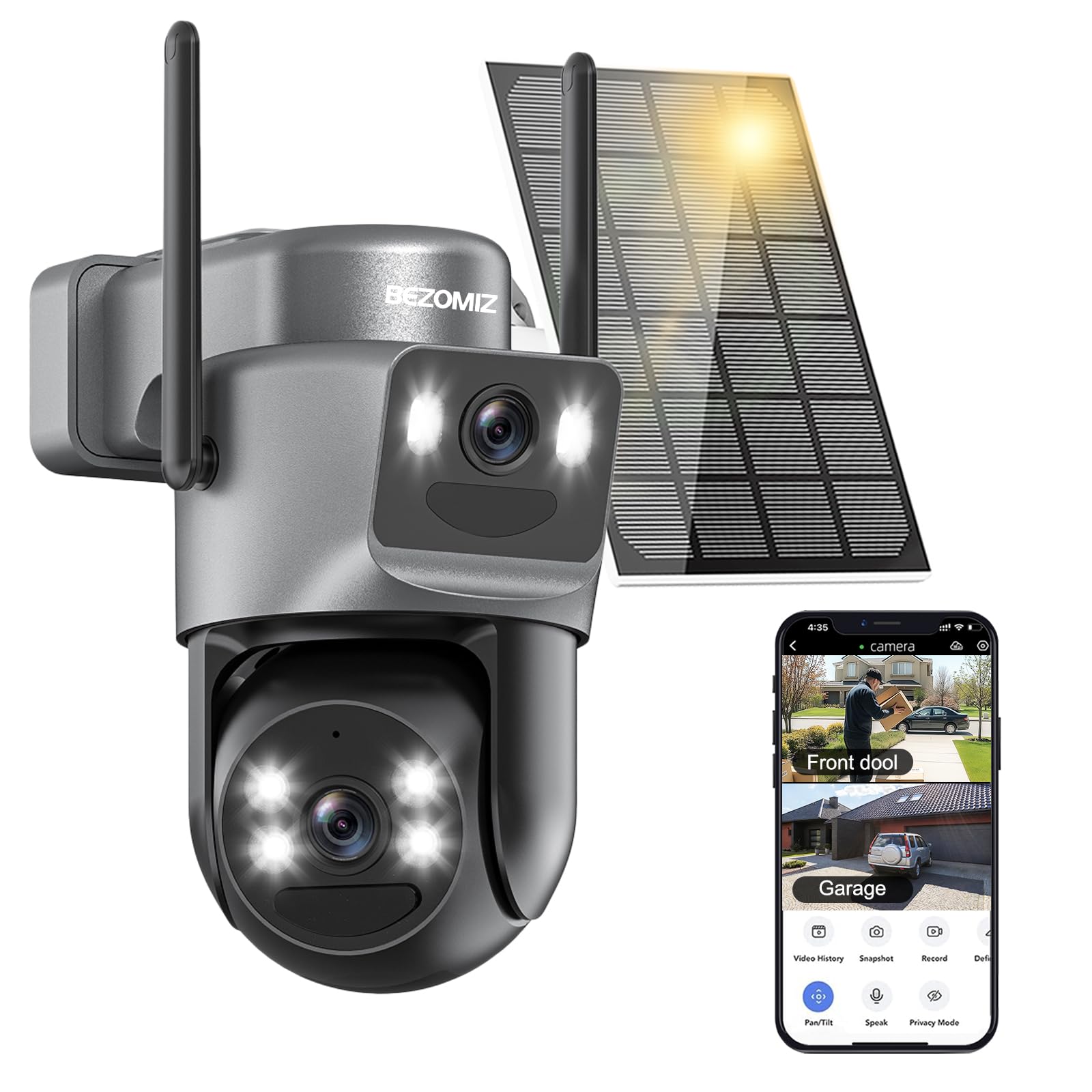 Telecamera Sorveglianza WiFi Esterna a Doppio Obiettivo 8MP