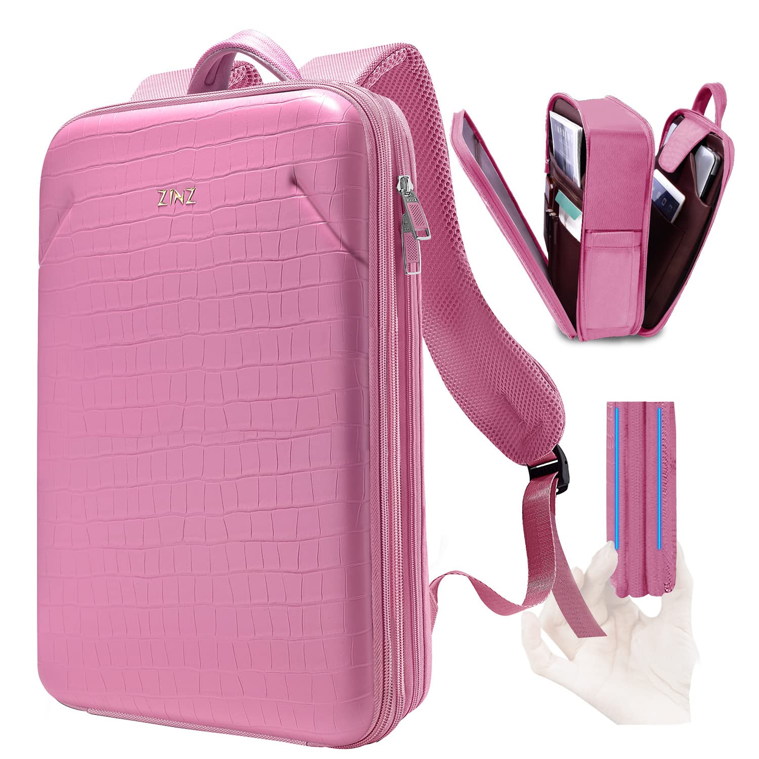 ZINZ Zaino Sottile per Laptop 15.6" Capacità Variabile