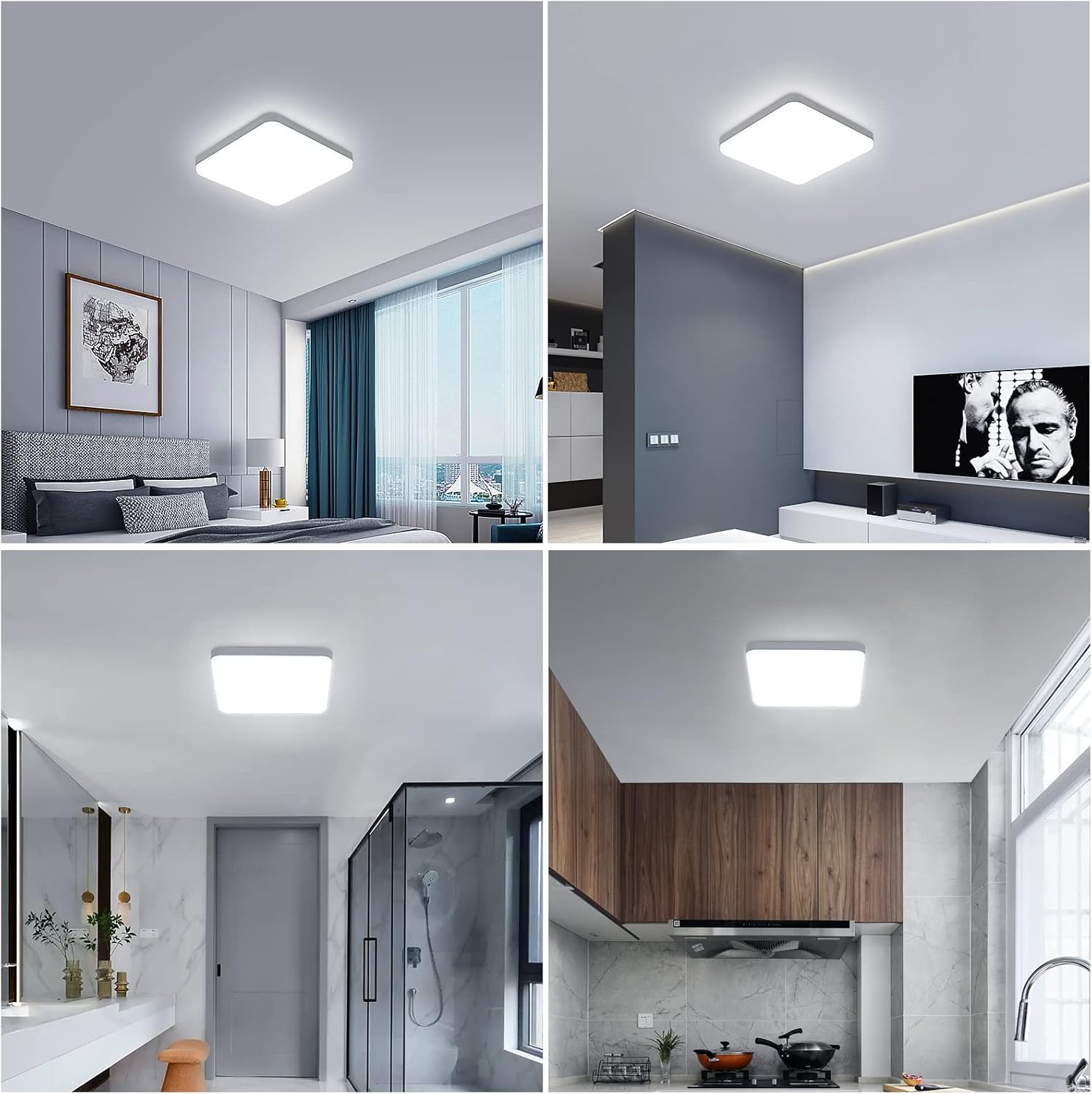 Daxgd Plafoniera LED Soffitto Quadrata 32W, 2 Unità - immagine 6