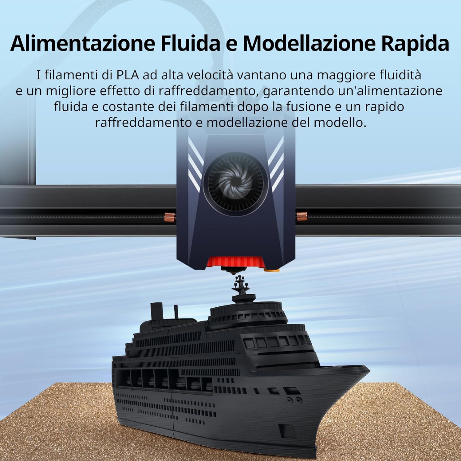 Anycubic Filamento PLA 1.75mm Alta Velocità, Nero 4KG - immagine 3