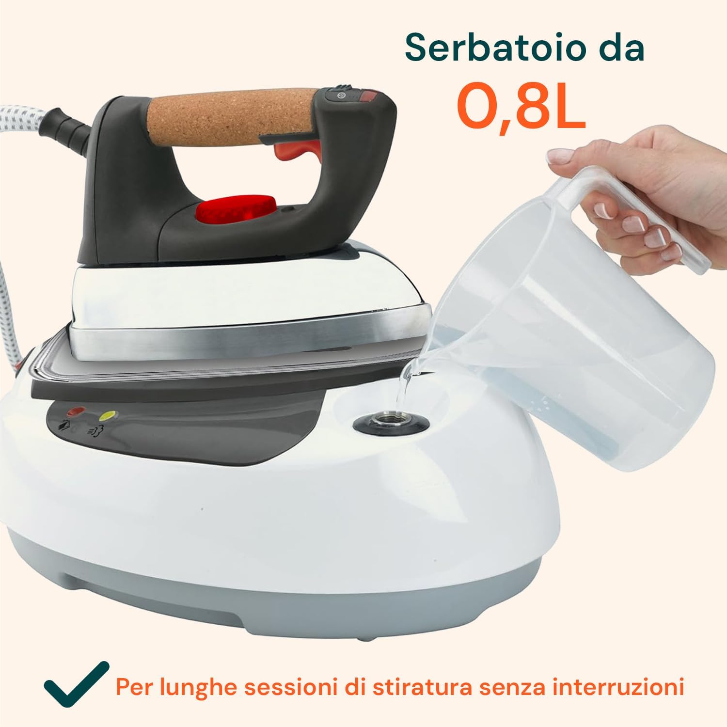 Ferro da Stiro con Caldaia 2400W - Sistema a Vapore 0,8L - immagine 3