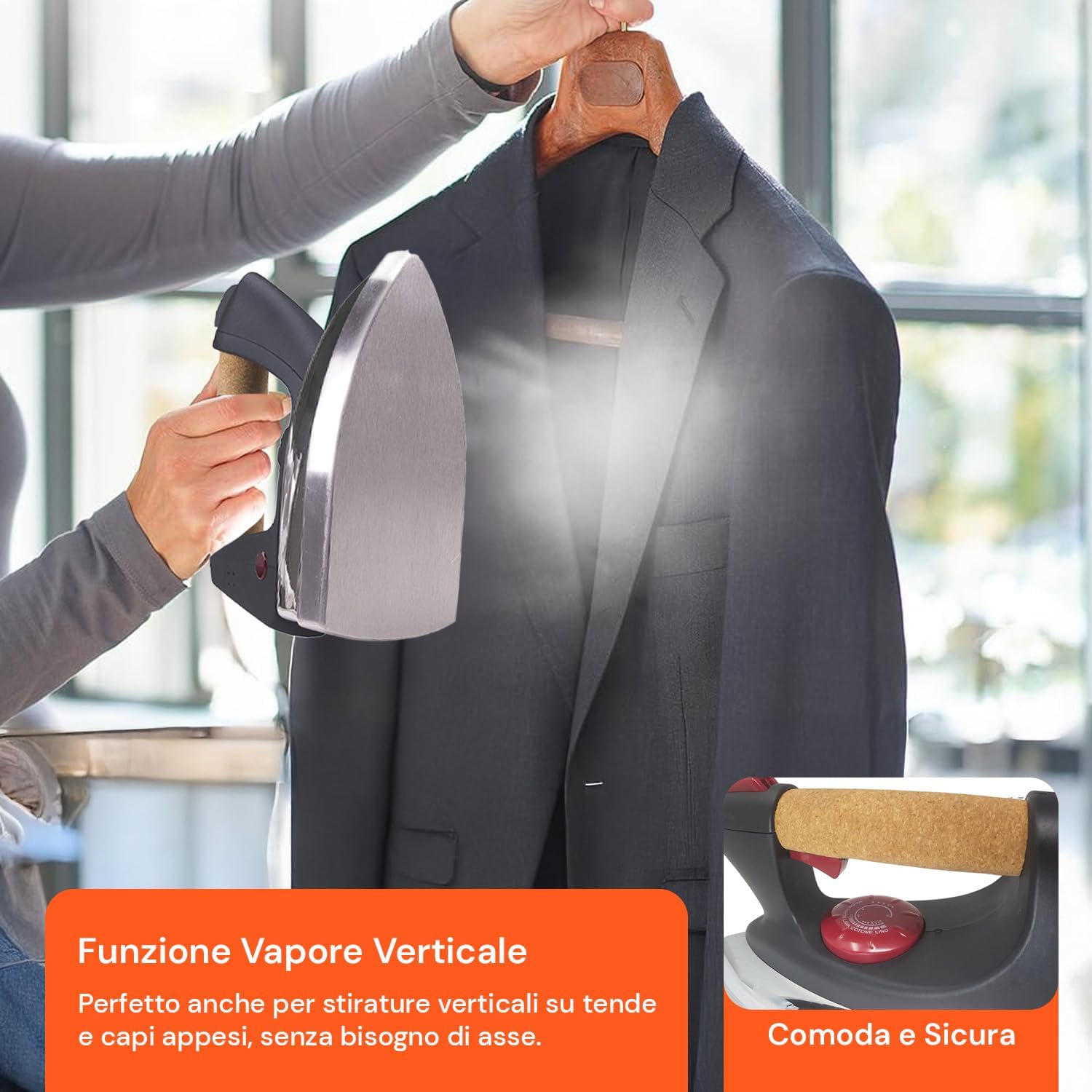 Ferro da Stiro con Caldaia 2400W - Sistema a Vapore 0,8L - immagine 4