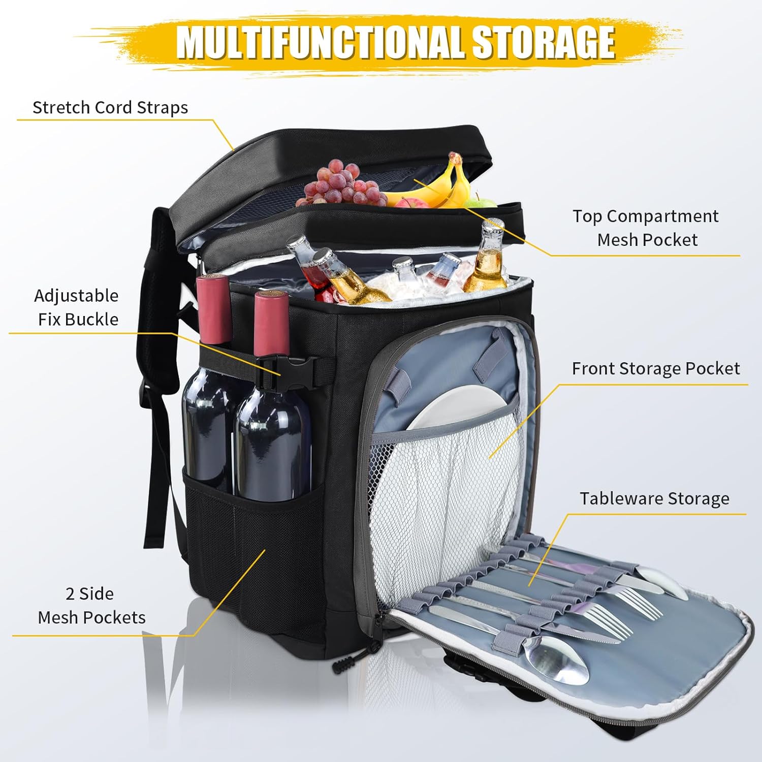 Ayamaya Borsa termica per zaino - 24 lattine isolata - immagine 5