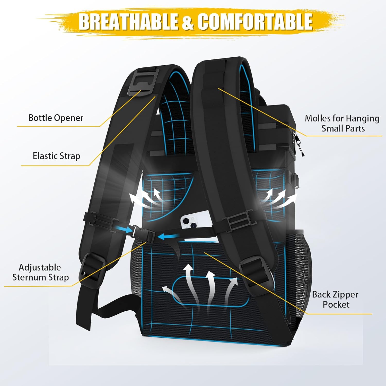 Ayamaya Borsa termica per zaino - 24 lattine isolata - immagine 6