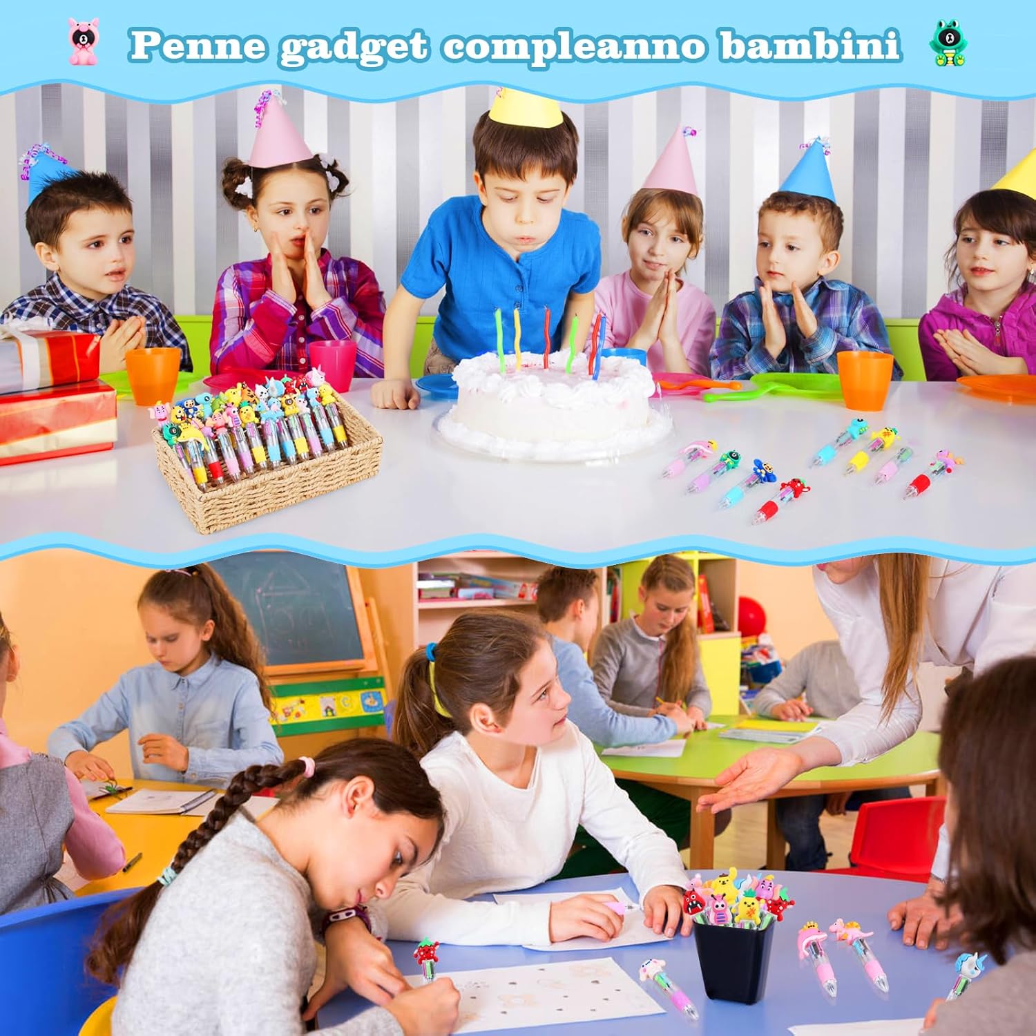 35 Pezzi Penne Multicolore per Compleanno Bambini - immagine 6