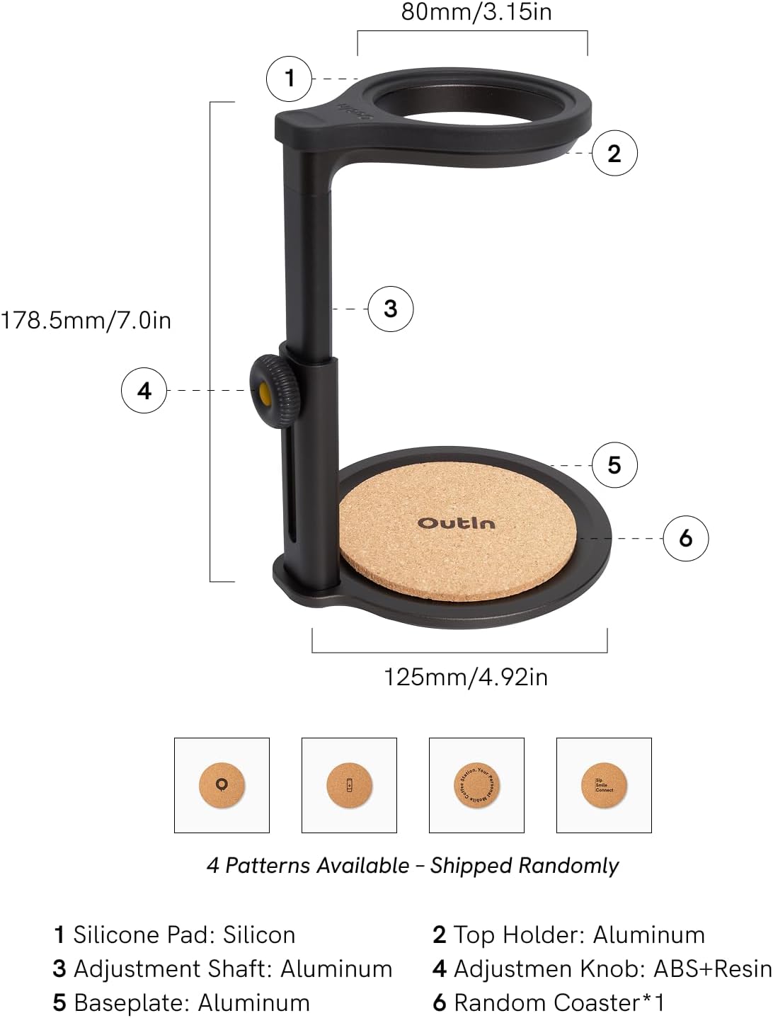 Outin Supporto da Caffè Universale Portatile - immagine 2