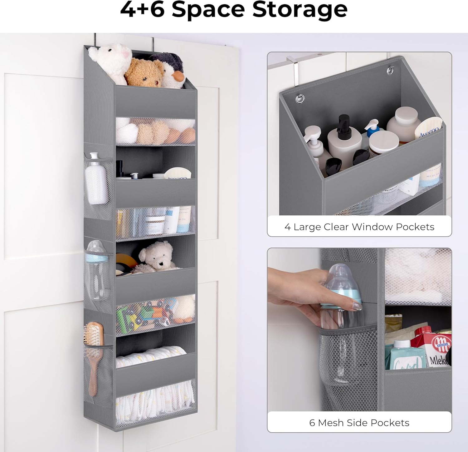 Granny Says Organizer da Appendere Sopra la Porta 4 Ripiani - immagine 4