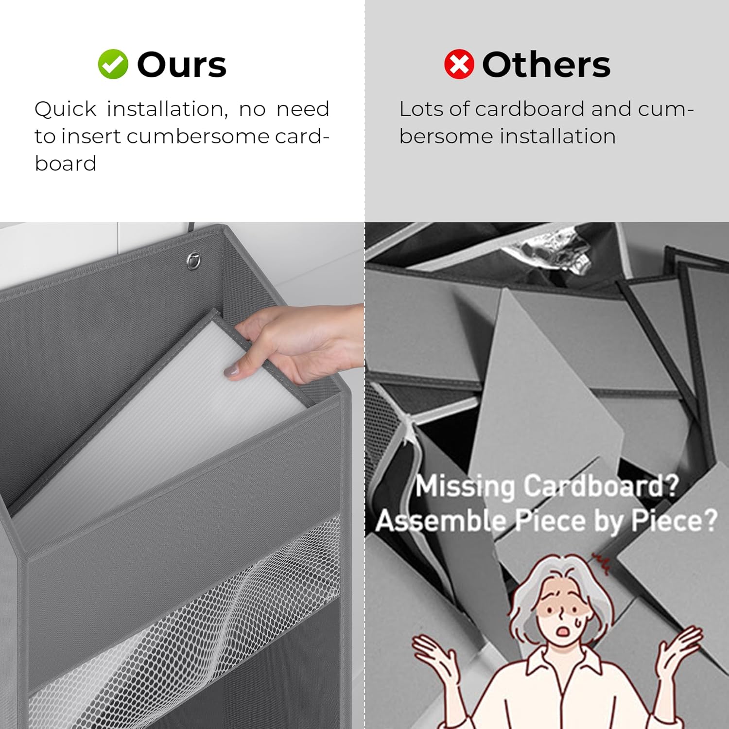 Granny Says Organizer da Appendere Sopra la Porta 4 Ripiani - immagine 6