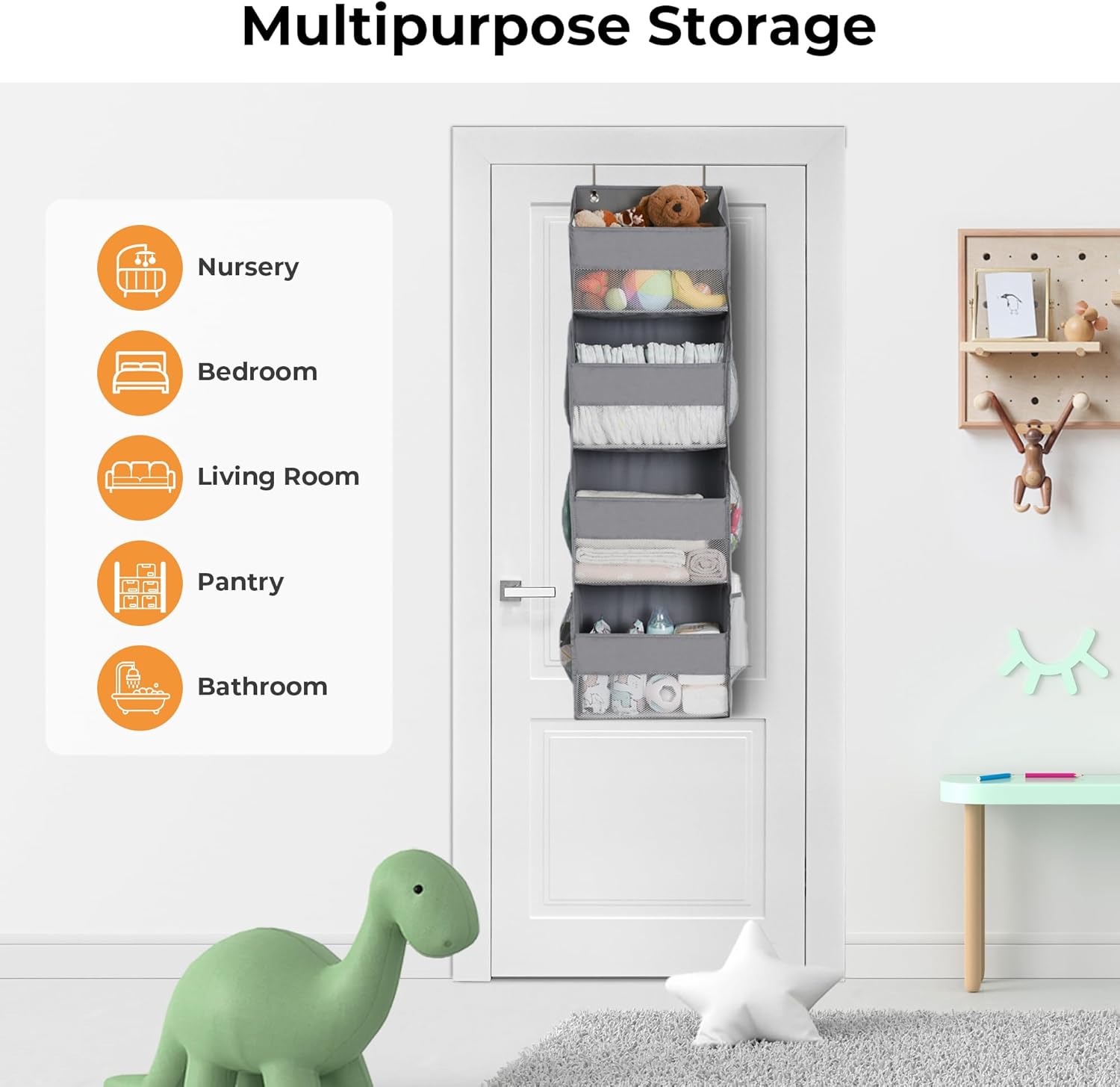 Granny Says Organizer da Appendere Sopra la Porta 4 Ripiani - immagine 7