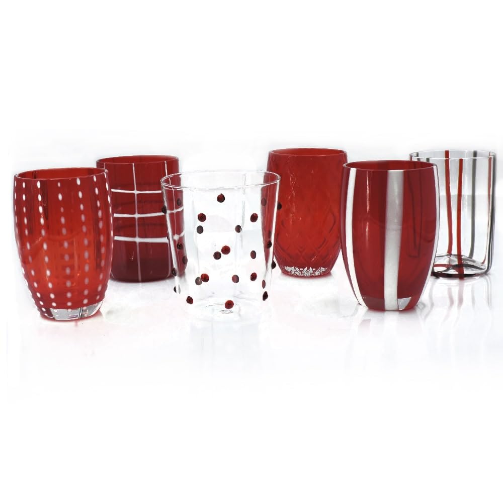 Zafferano - Melting Pot Set 6 Bicchieri Tumbler Rosso