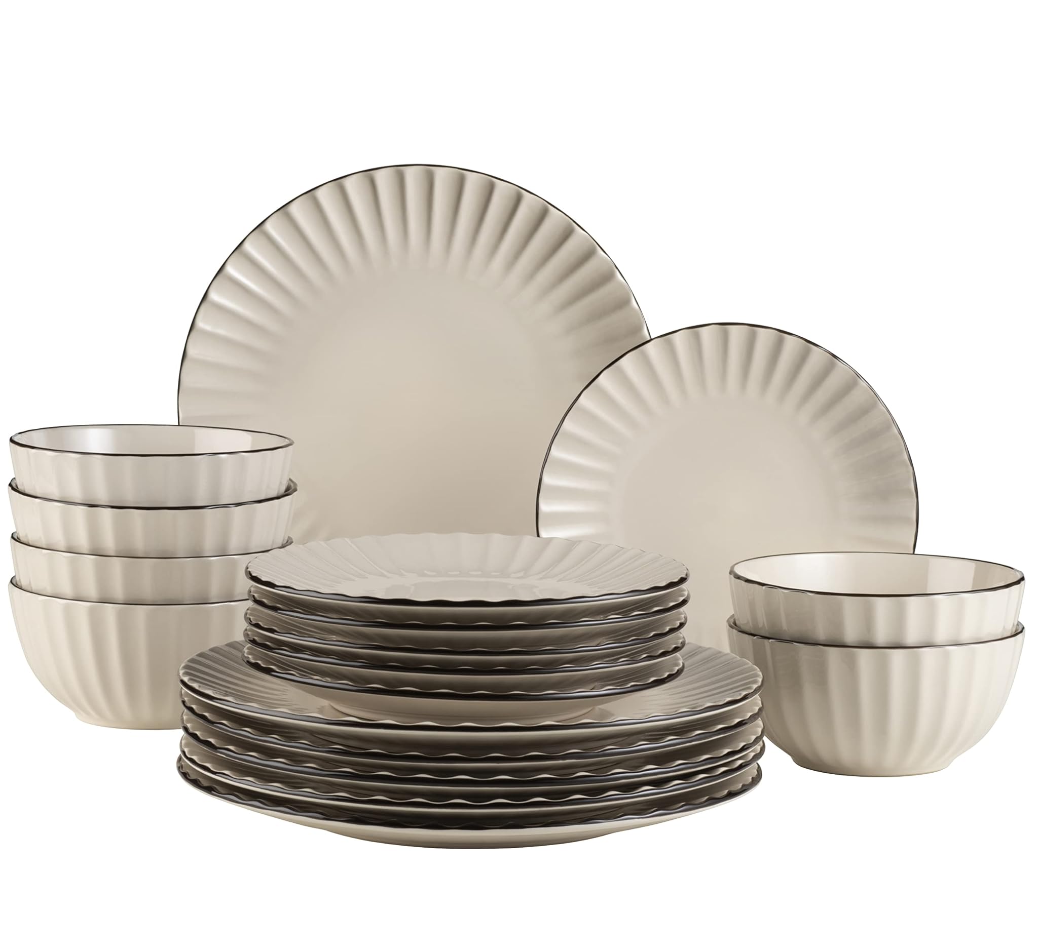 Mäser Servizio da Tavola Osita Retro 18 Pezzi, Bianco Crema