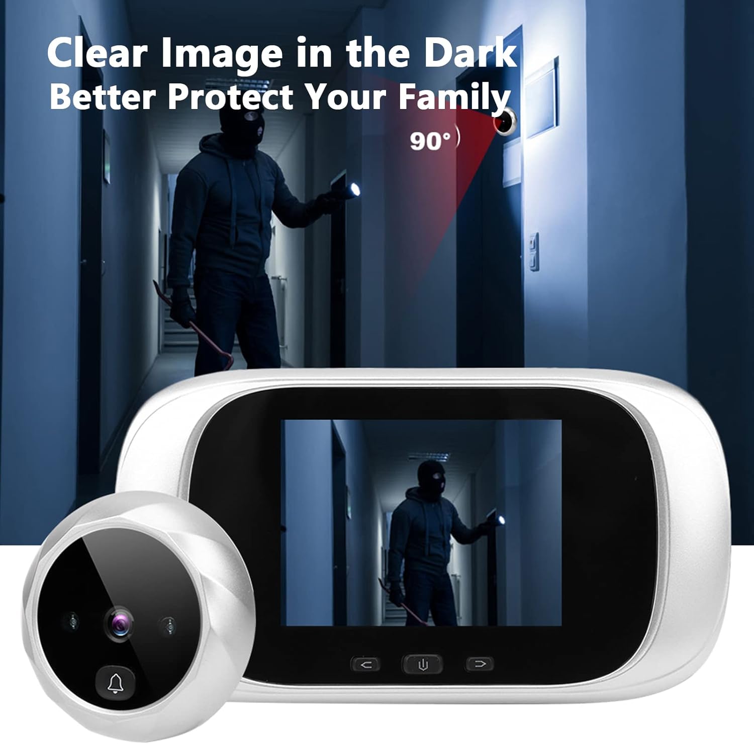 Spioncino Digitale con Videocamera e Display LCD 2,8" - immagine 4