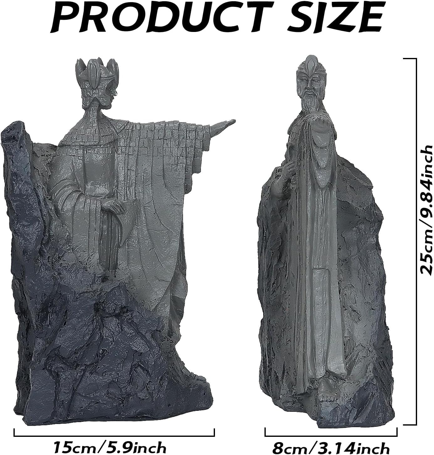 Bzuiawi Fermalibri Decorativi 24,9 cm, Nero (2 pezzi) - immagine 2