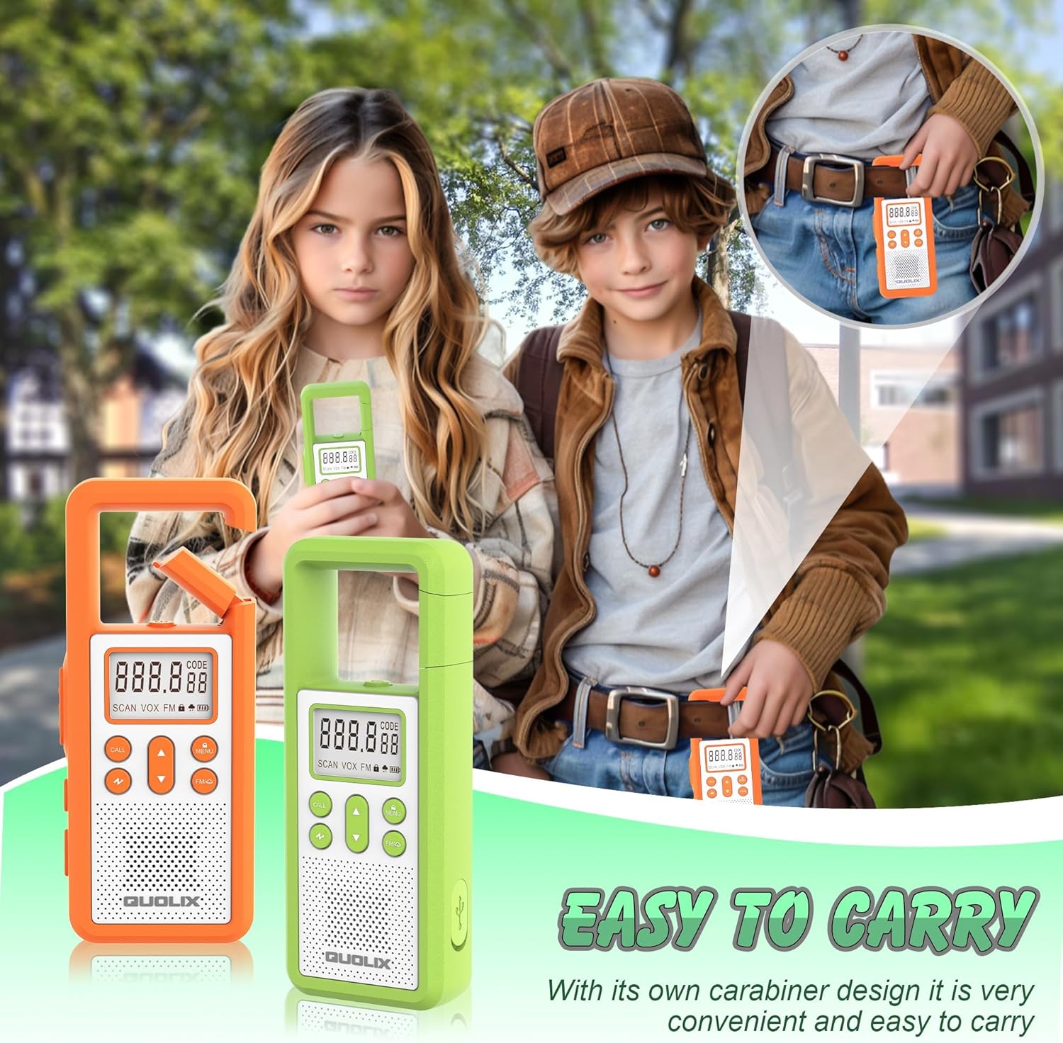 Quolix Walkie Talkie Ricaricabile USB-C 3 Km - immagine 3