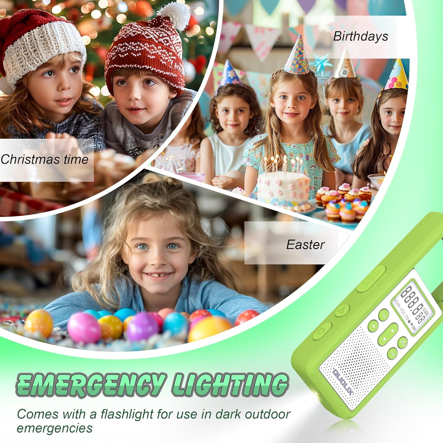 Quolix Walkie Talkie Ricaricabile USB-C 3 Km - immagine 4