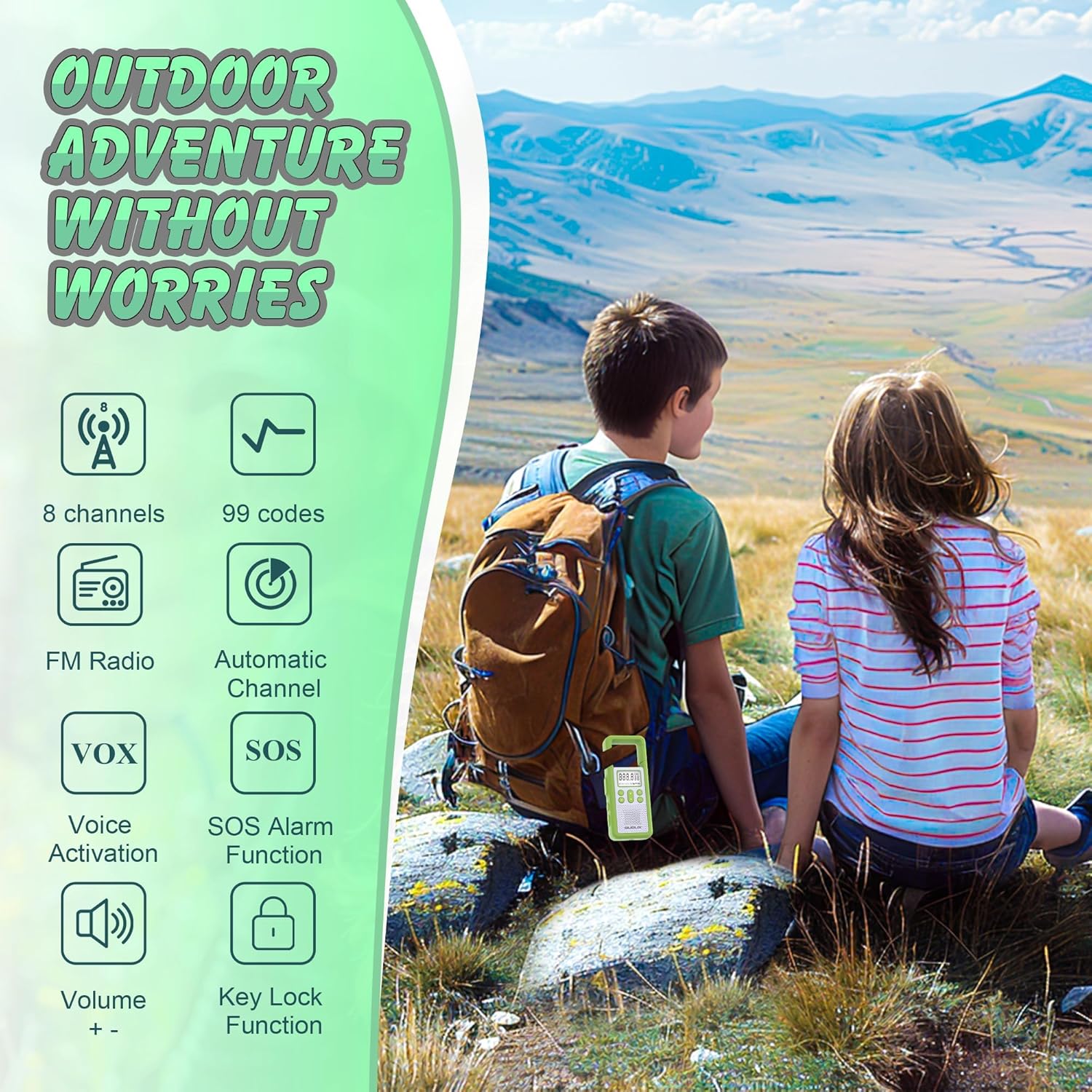 Quolix Walkie Talkie Ricaricabile USB-C 3 Km - immagine 5