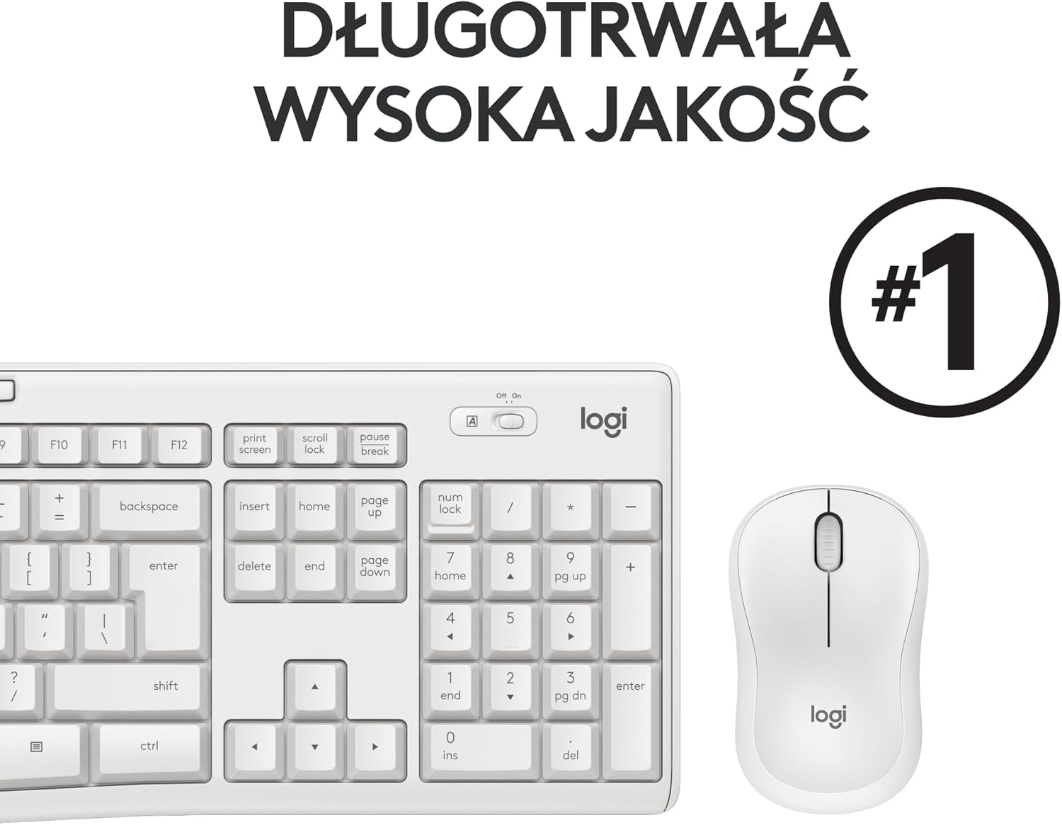 Logitech MK295 Kit Mouse e Tastiera Wireless, Layout Americano QWERTY, Bianco - immagine 7