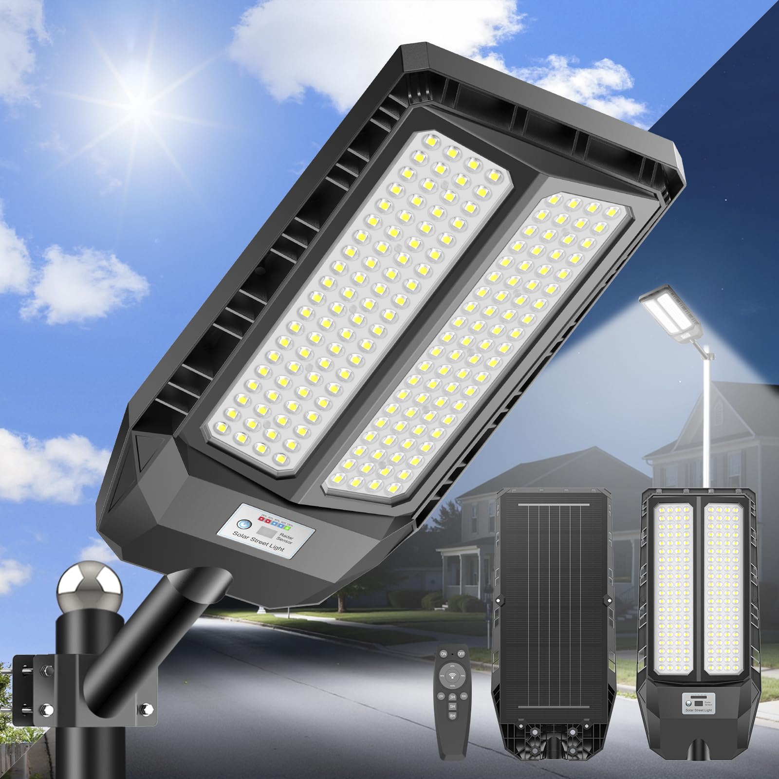 Lampione Solare 4200W con Sensore di Movimento