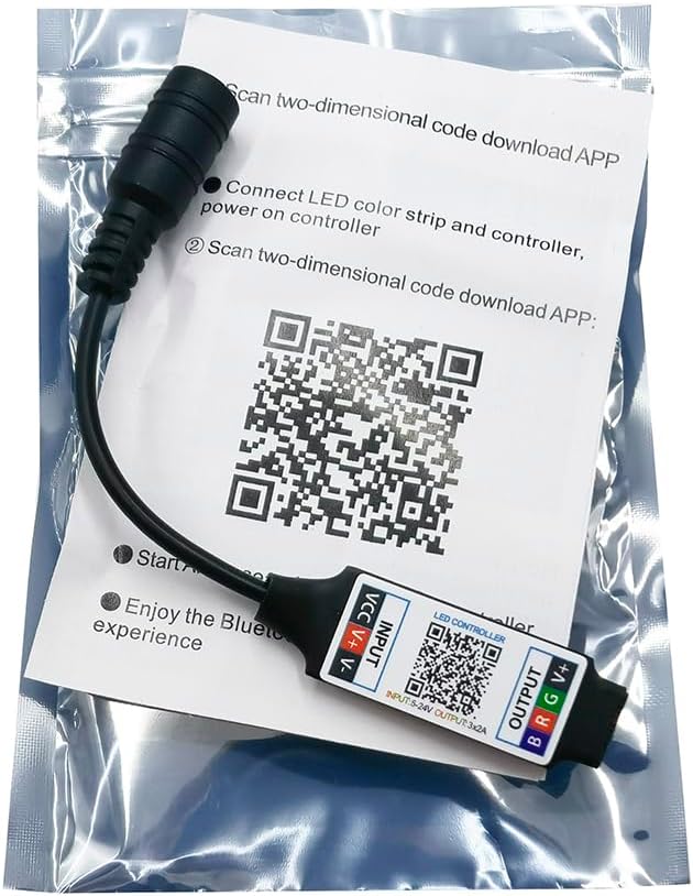 Mini controller Bluetooth RGB DC 5 V 12 V 24 V musica BT Smart APP ...