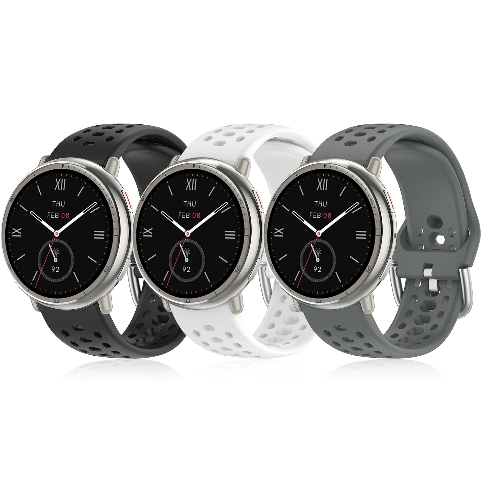 DHWGang 3 Cinturini Silicone Compatibili Amazfit Active