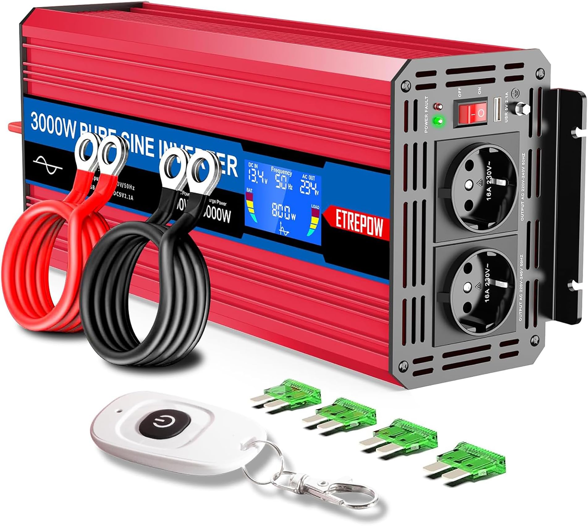 Inverter 3000W 12V 220V Onda Sinusoidale Pura