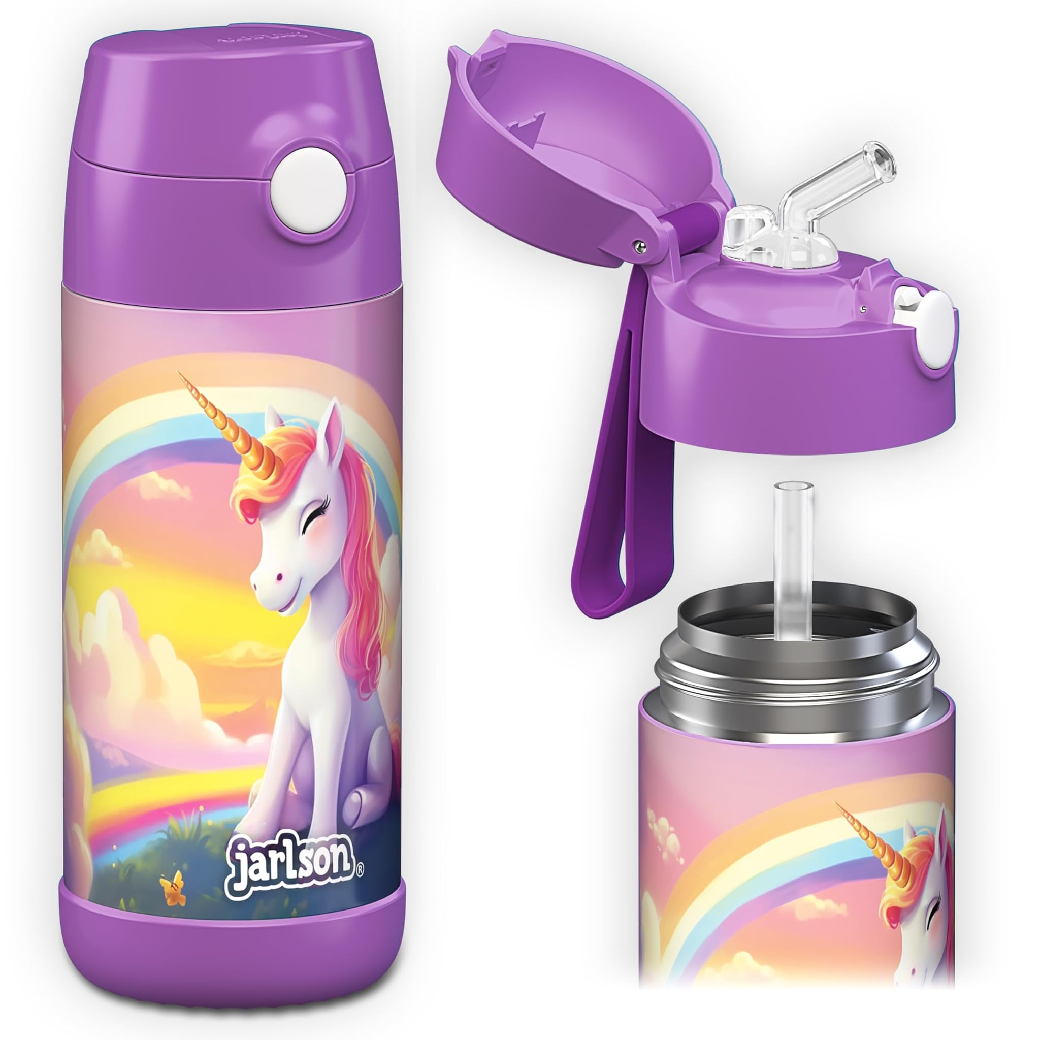 Jarlson® Borraccia Termica Bambini Acciaio Inox 350ml